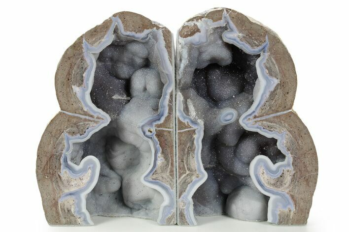 Dugway Geode Bookends - Sparkling Crystals #378567